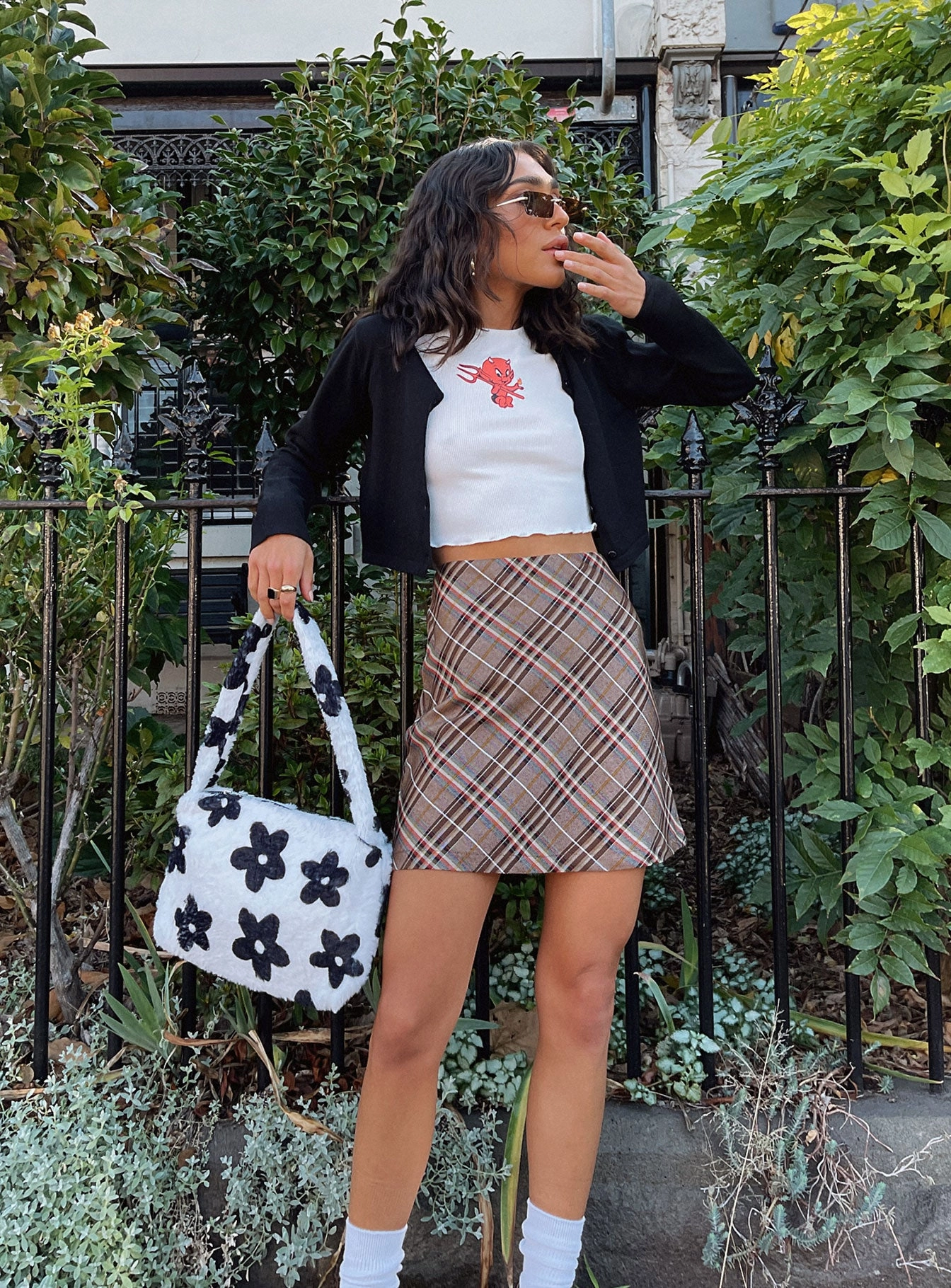 Polished Look Darwin Mini Skirt Brown Multi
