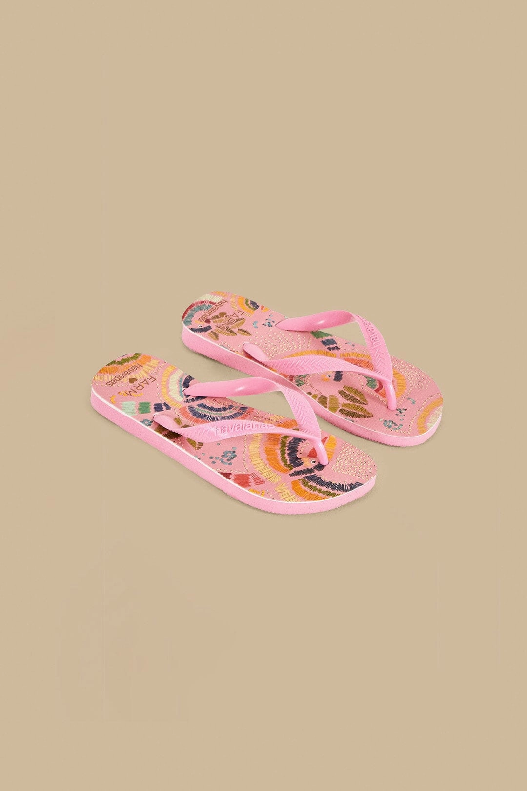 EVA sole Pink Colorful Birds Havaianas Sandals