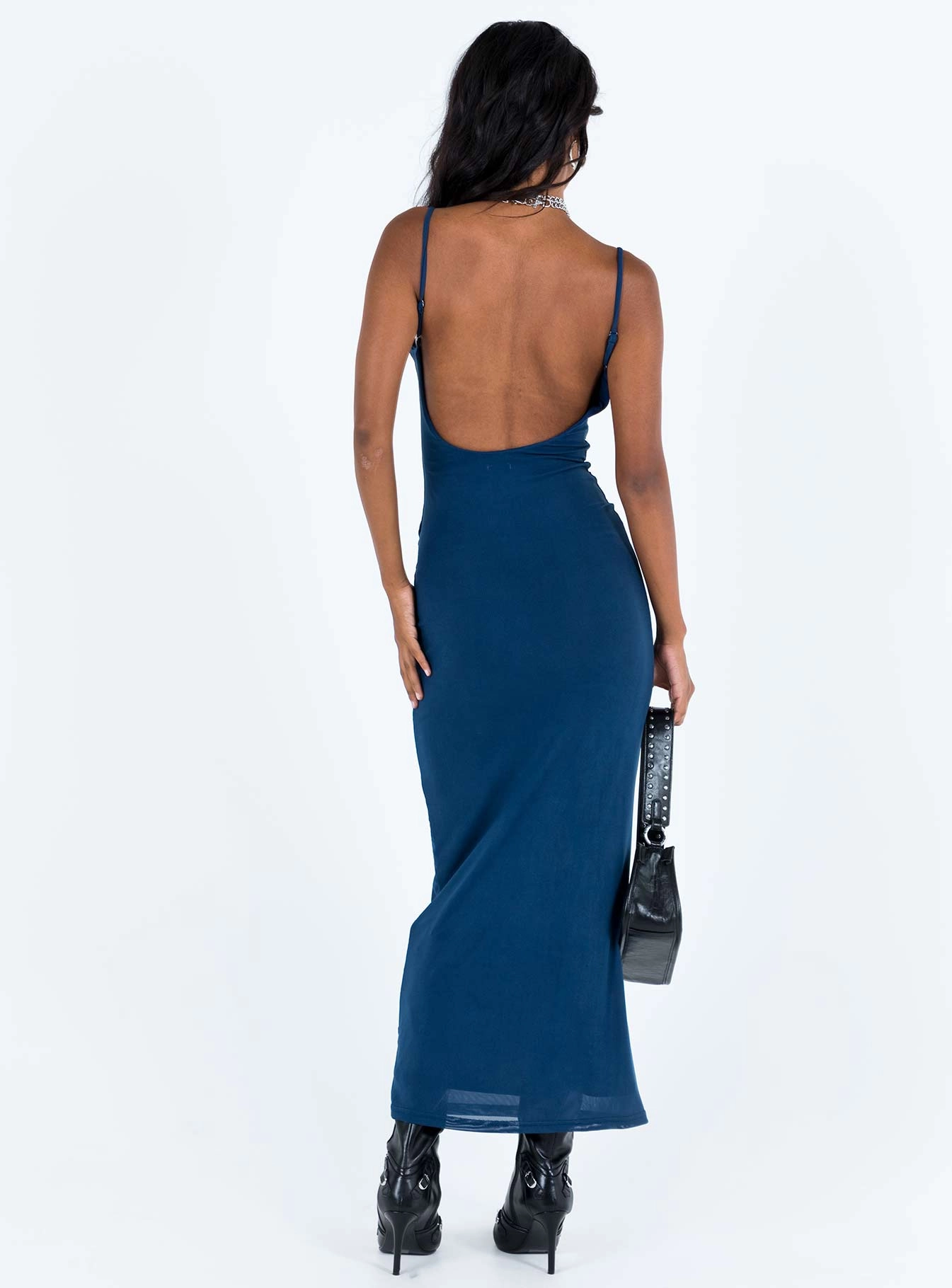 Knox Maxi Dress Navy Collar Accent