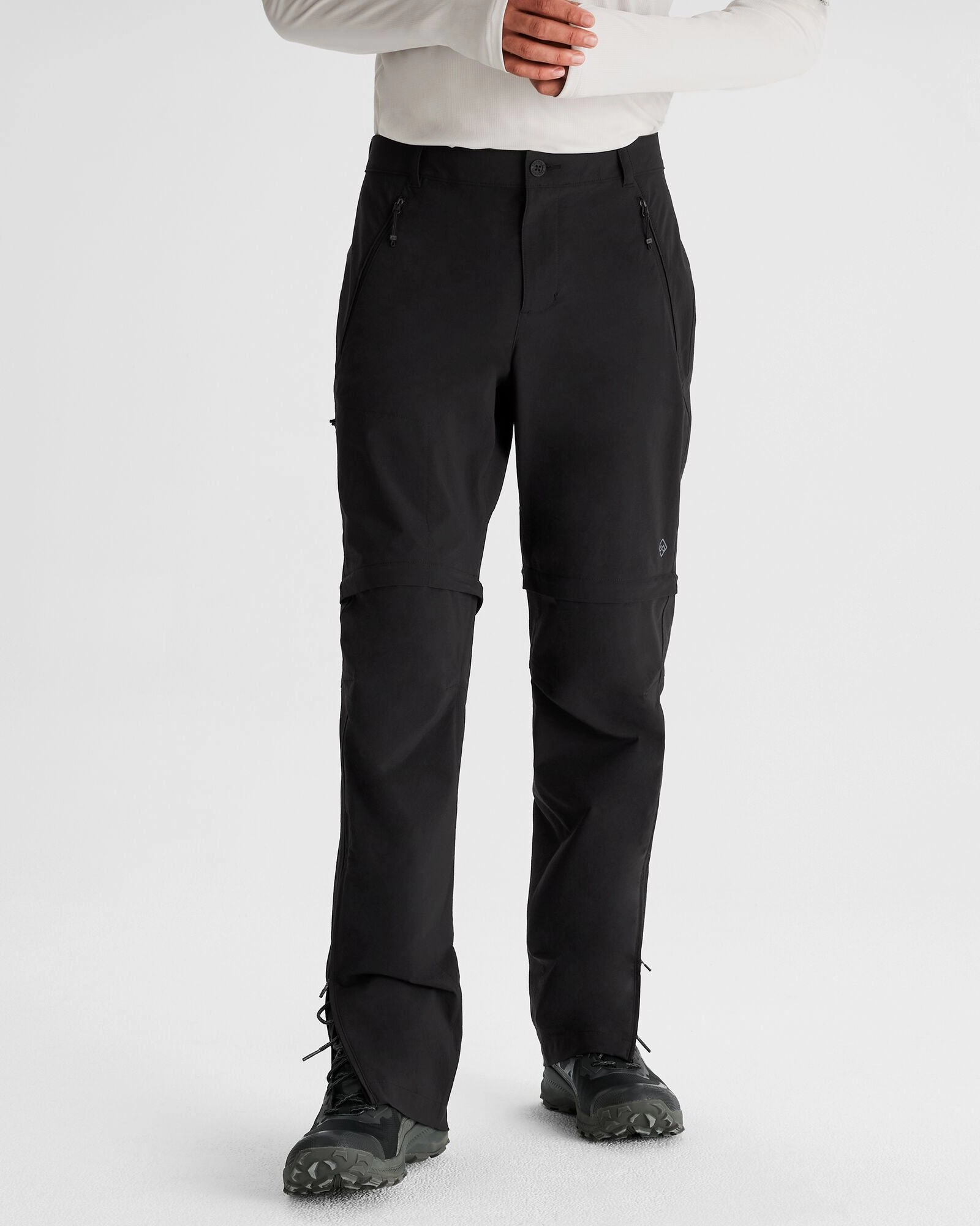 Tough Materials Quick Wash Men's Flinders Convertible Pants - Black