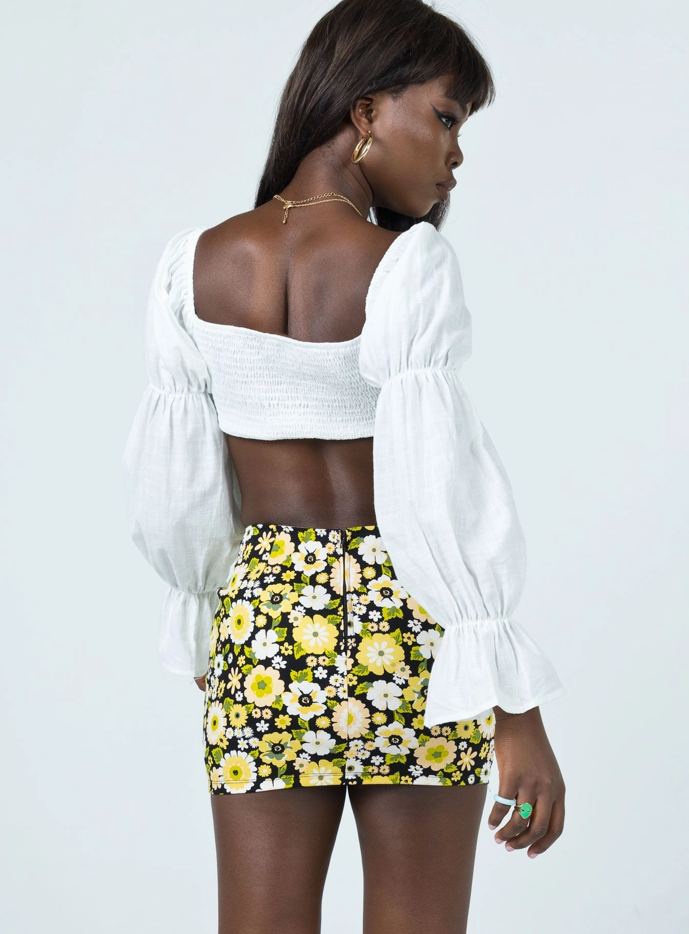 Handmade Item Motel Ima Skirt Retro Floral