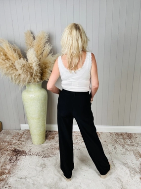 High Waisted Wide Leg Treggings Shape Flex