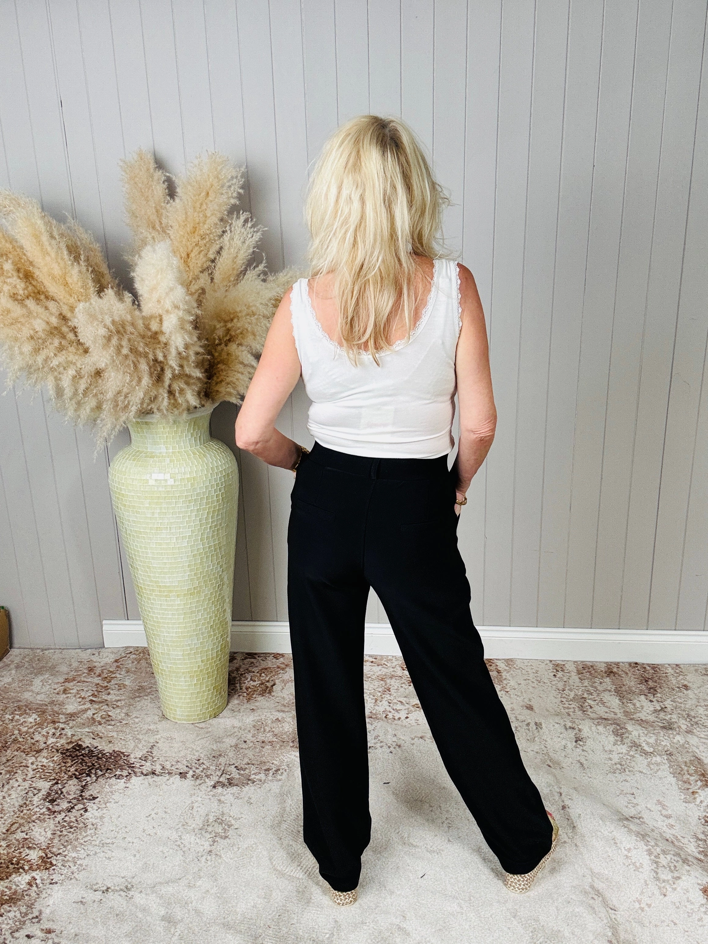 High Waisted Wide Leg Treggings Shape Flex