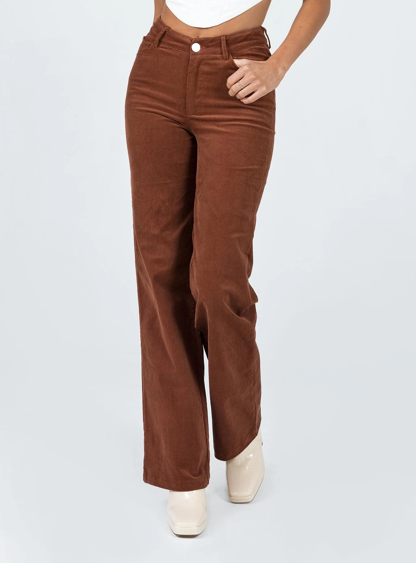 Lightweight Layered Style Sorcha Pants Brown