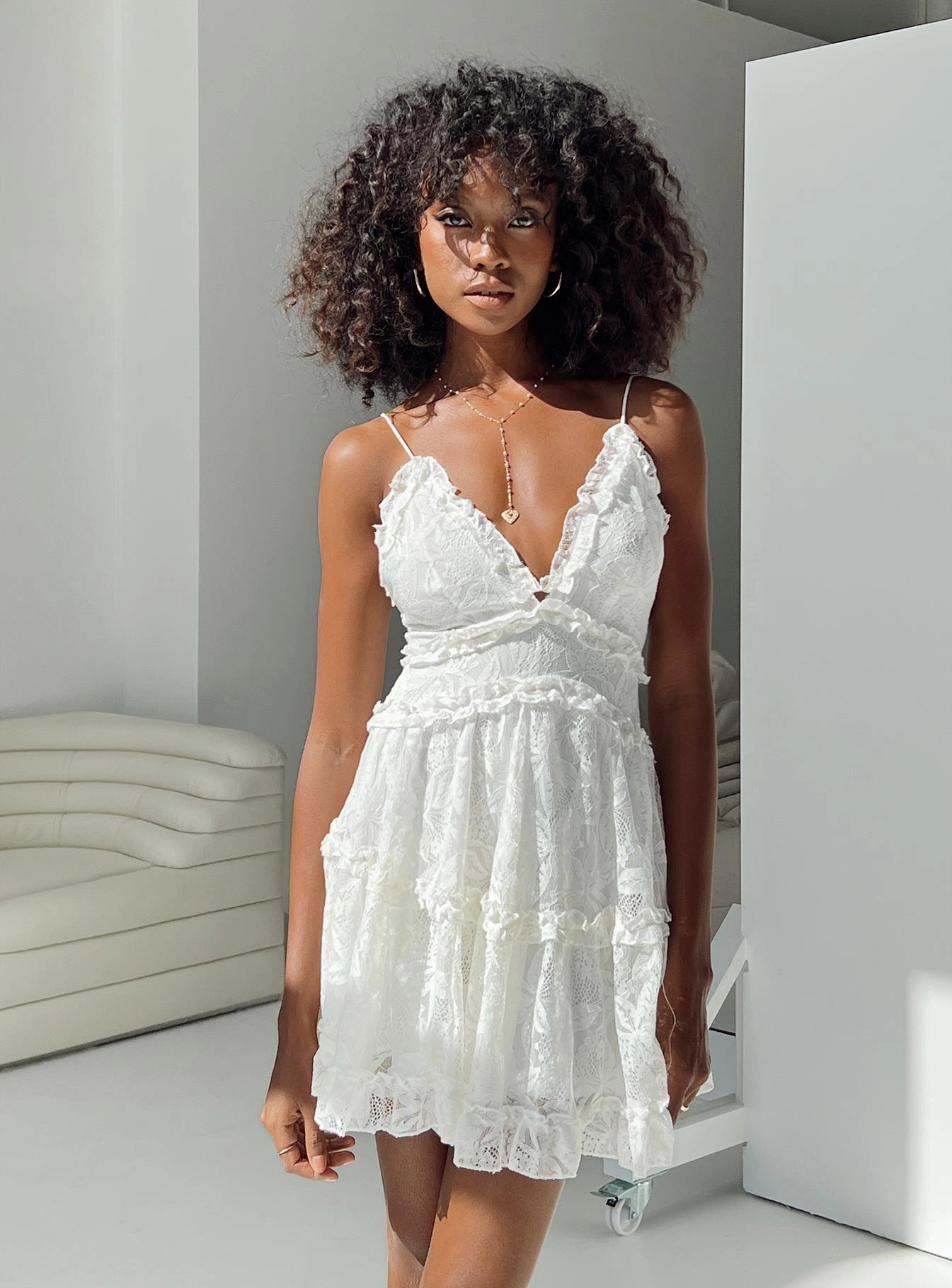 Clean Fit Hollander Mini Dress White