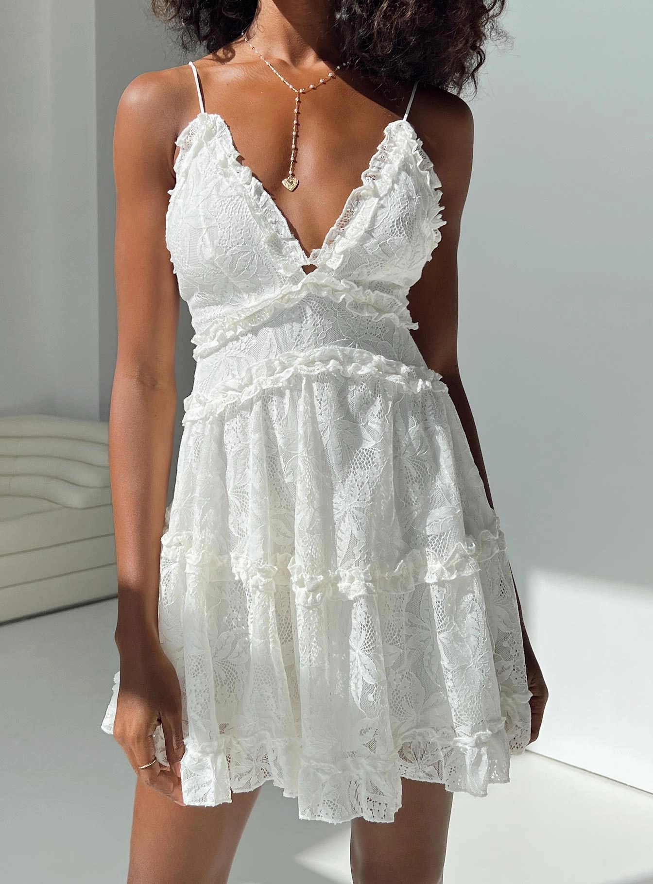 Red-Carpet Hollander Mini Dress White