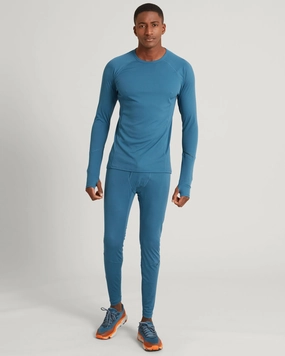 KMDAction Men's Long Sleeve Top - Steel Blue Low Bulk Material Thermoactive Material