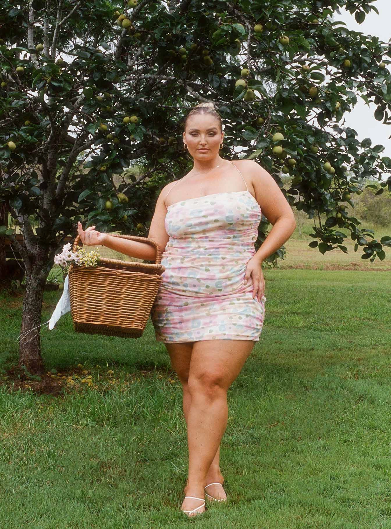 Hopeless Romantic Mesh Ruched Mini Dress Multi Curve Chill Comfort Layered Wear