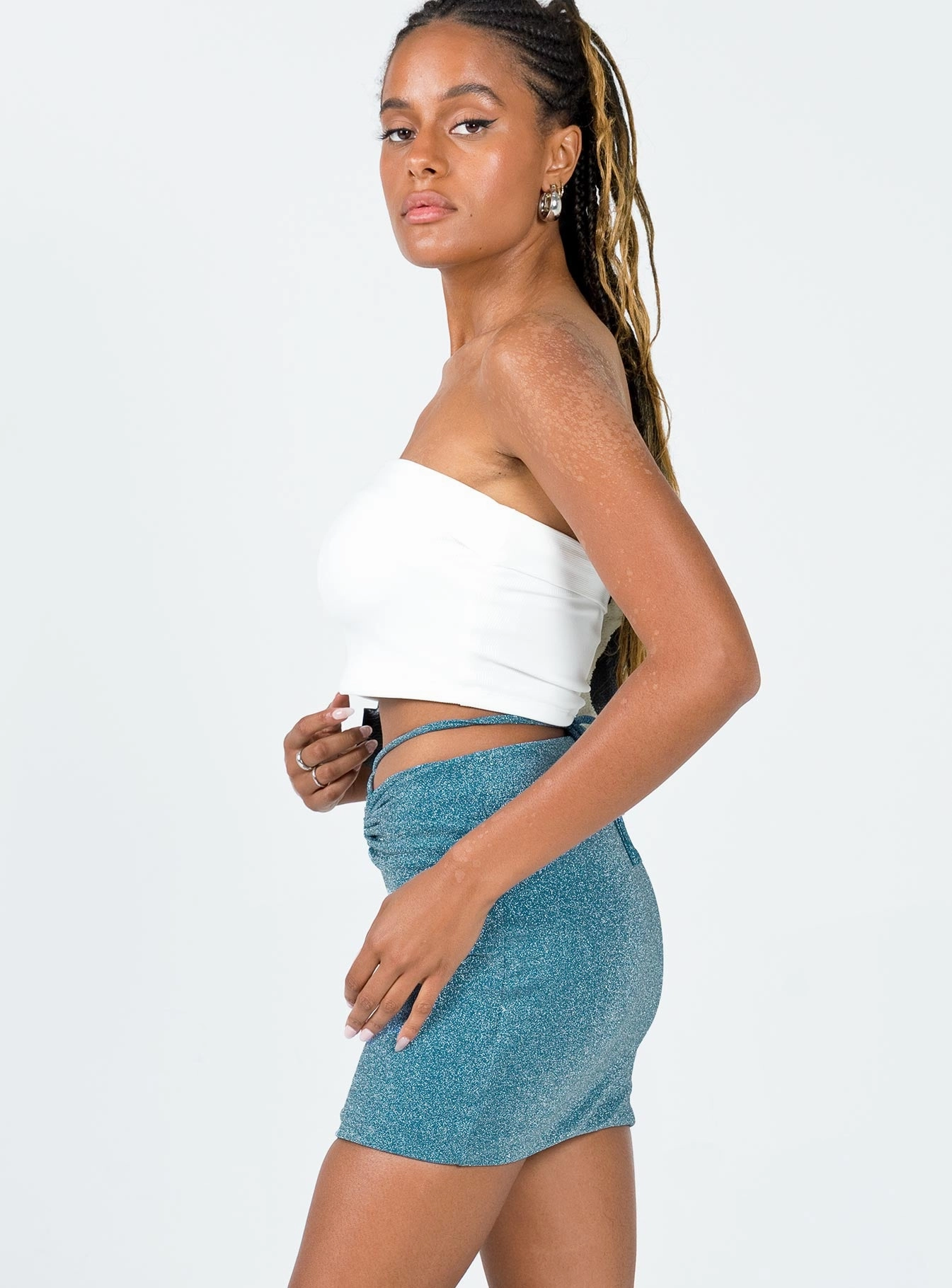 Light Flow Humaira Mini Skirt Blue