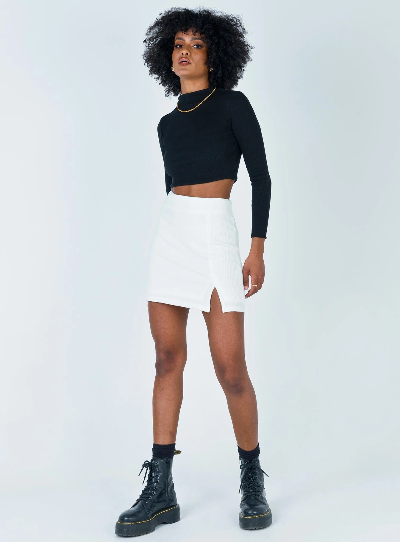 Season To Season Human Movement Mini Skirt White