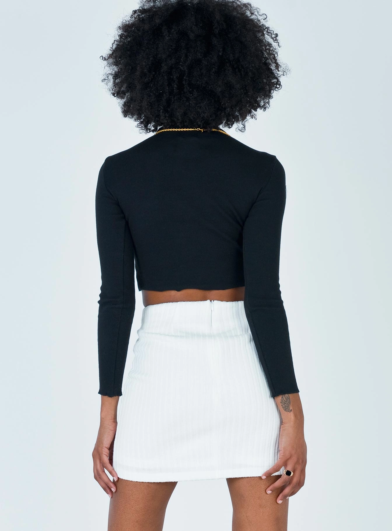 Human Movement Mini Skirt White Signature Line