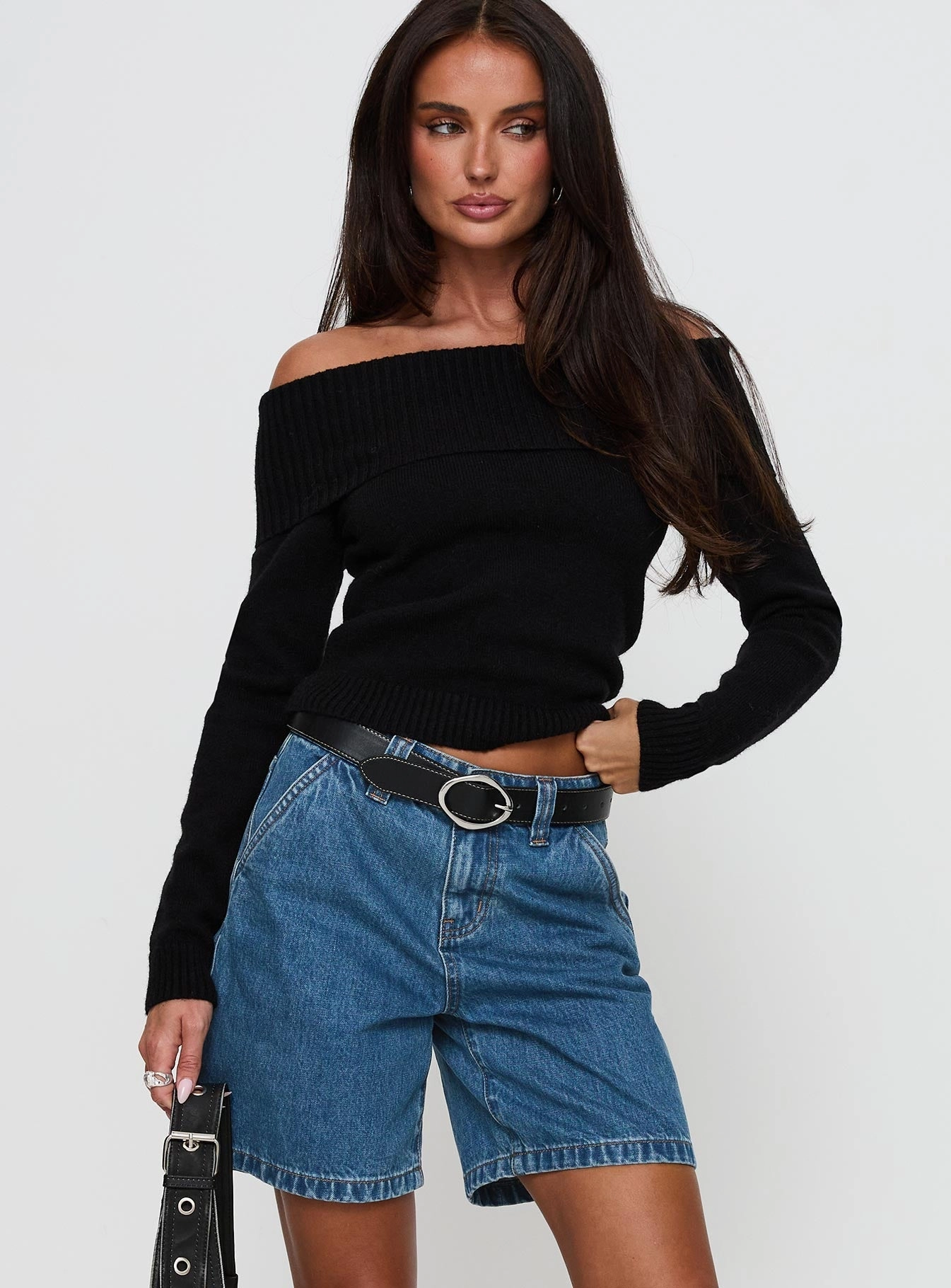 Hurricanes Longline Denim Shorts Mid Wash Snag Free Zipper