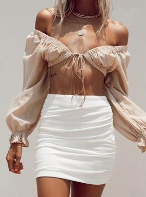 Benji Mini Skirt White Bold Look Versatile Fit