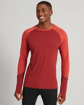 Temperature Control Technology KMDAction Men's Long Sleeve Top - Warm Spice/Umber