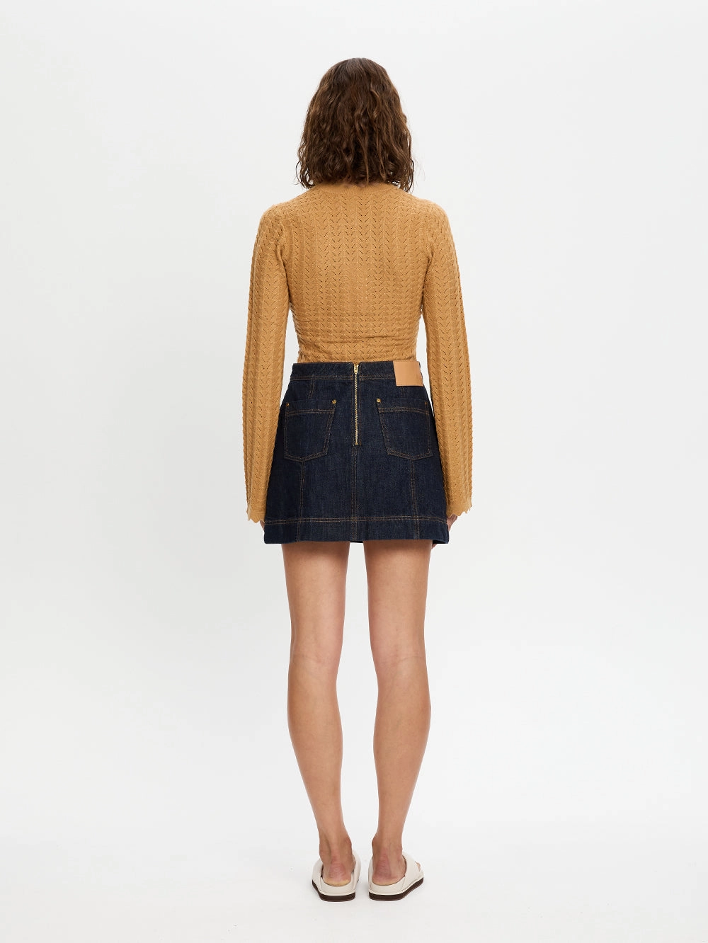 Immy Denim Mini Skirt Crisp Look Water Resistant