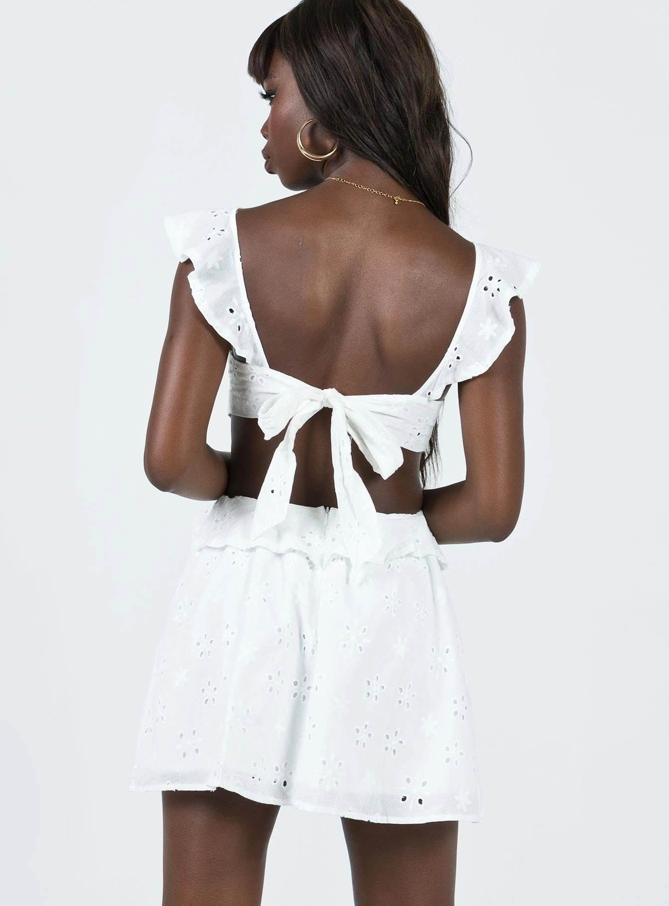 Pastel Sky Wrenley Mini Dress White