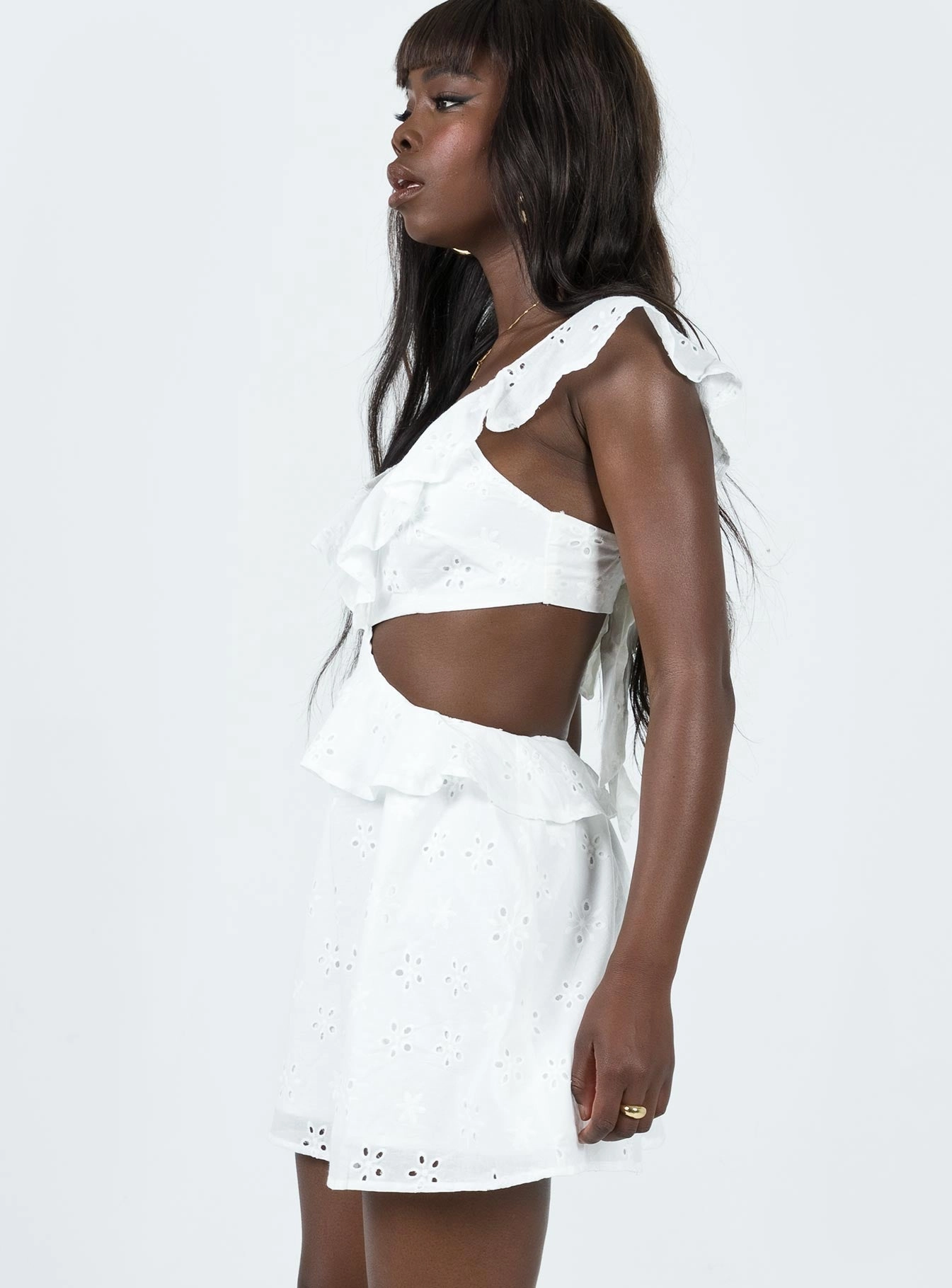 Work Ready Sheer Layer Wrenley Mini Dress White
