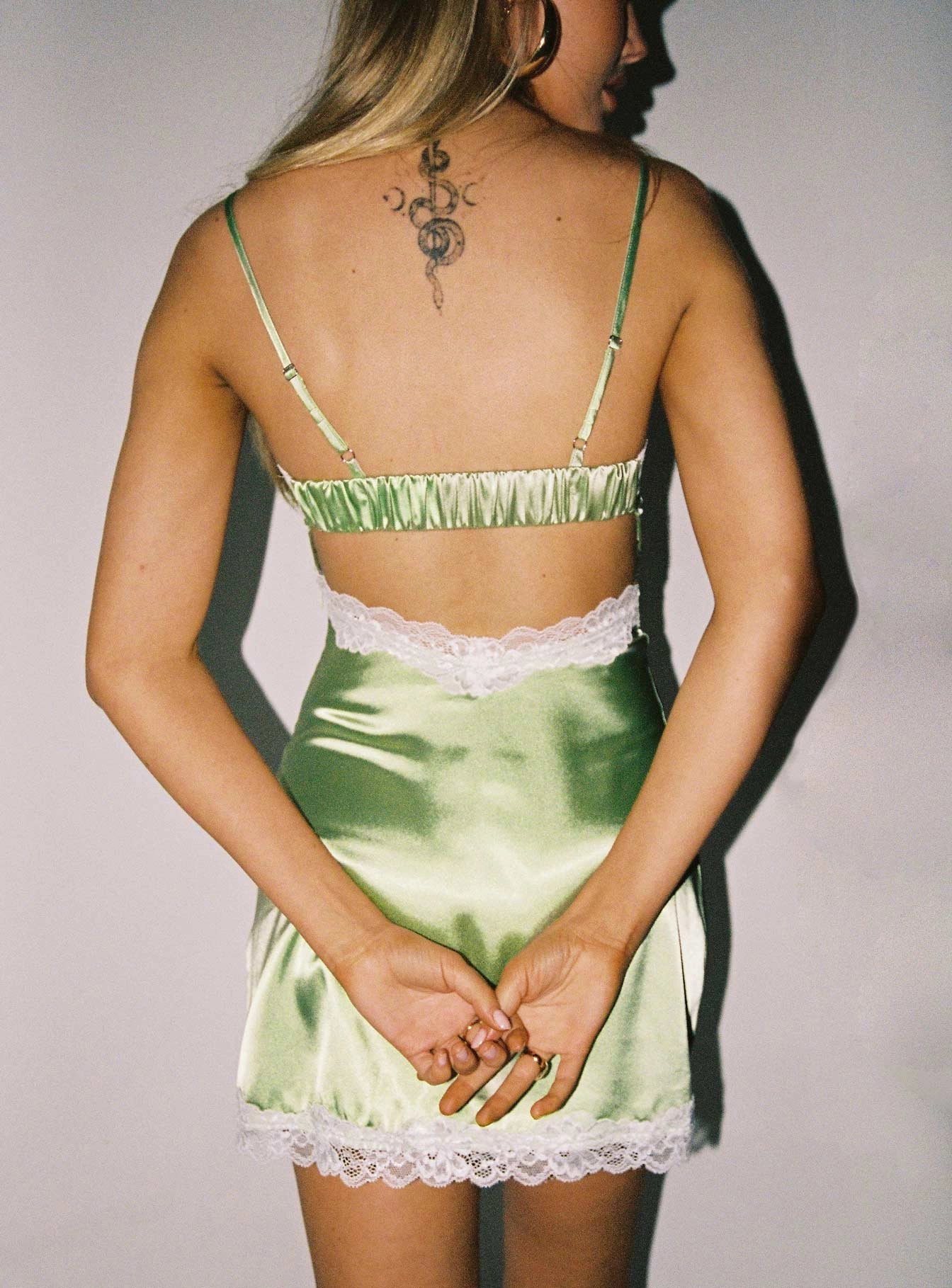 Trend Detail Indria Mini Dress Green