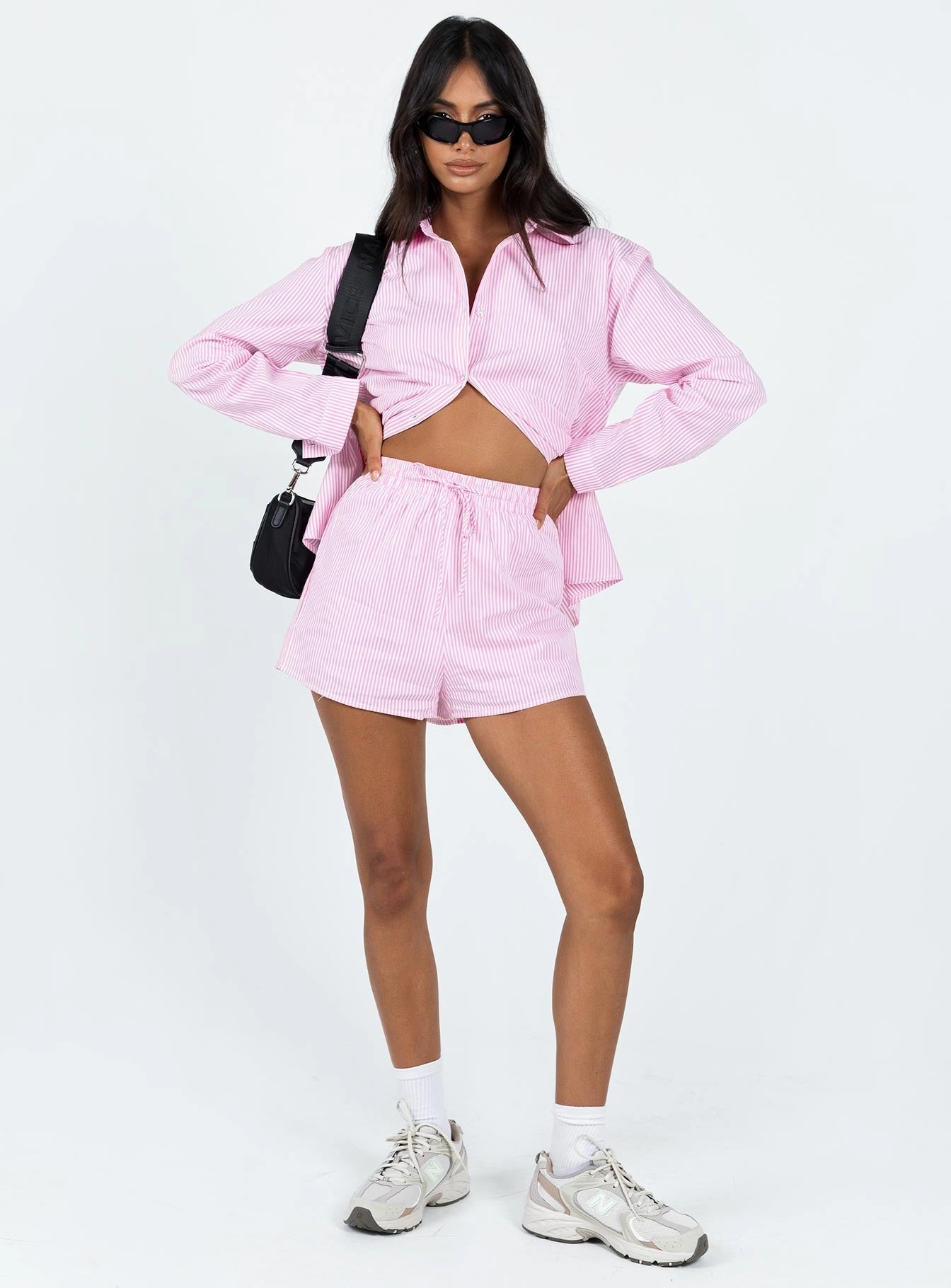 The Chloe Set Pink Stripe Basic Feel