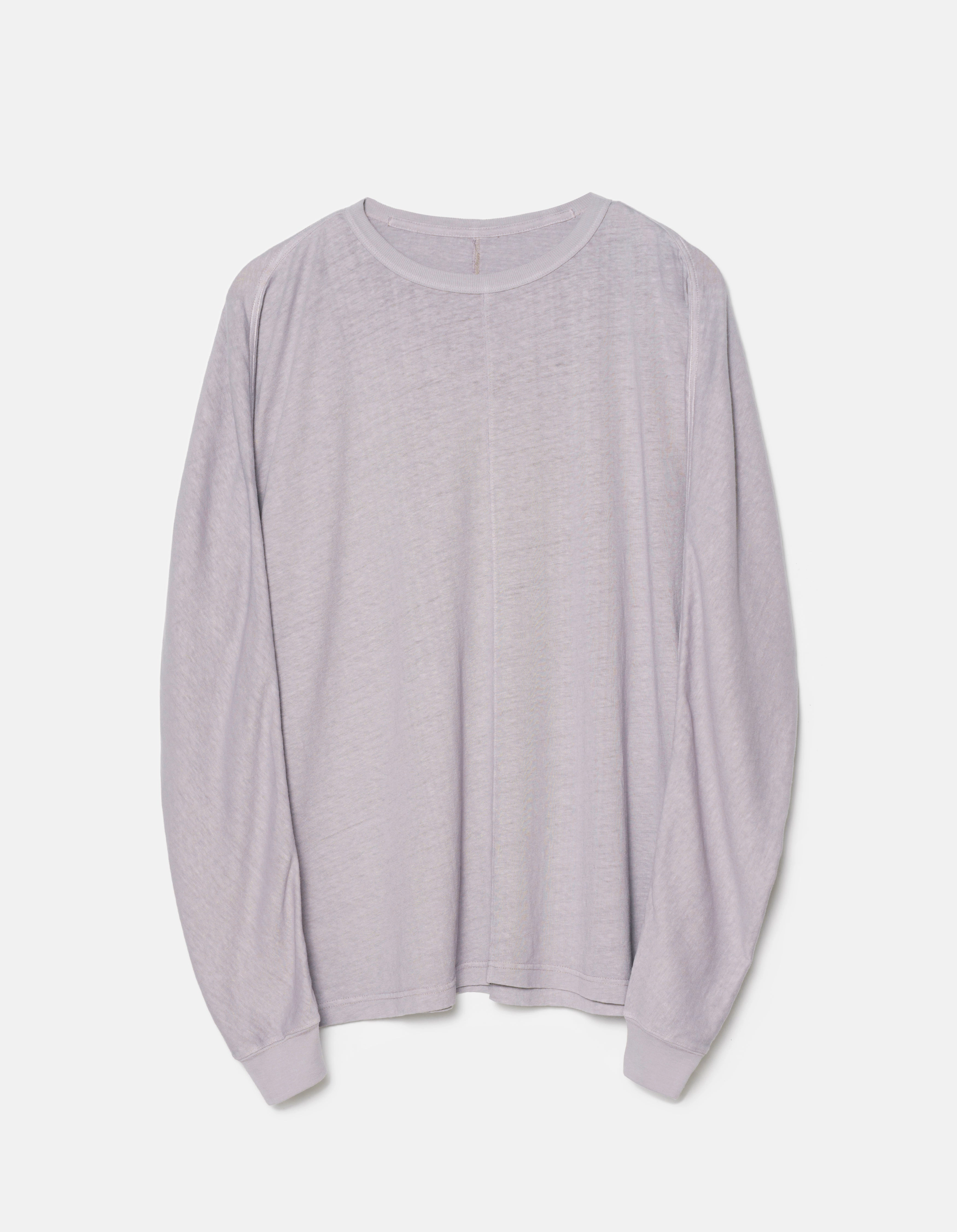 5245 Hemp Cross Oversized L/S T-Shirt Purple Ash Multi Directional Zipper Placement HygienicCoating