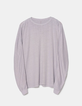 5245 Hemp Cross Oversized L/S T-Shirt Purple Ash MoistureWicking Technology NonChafingTrim