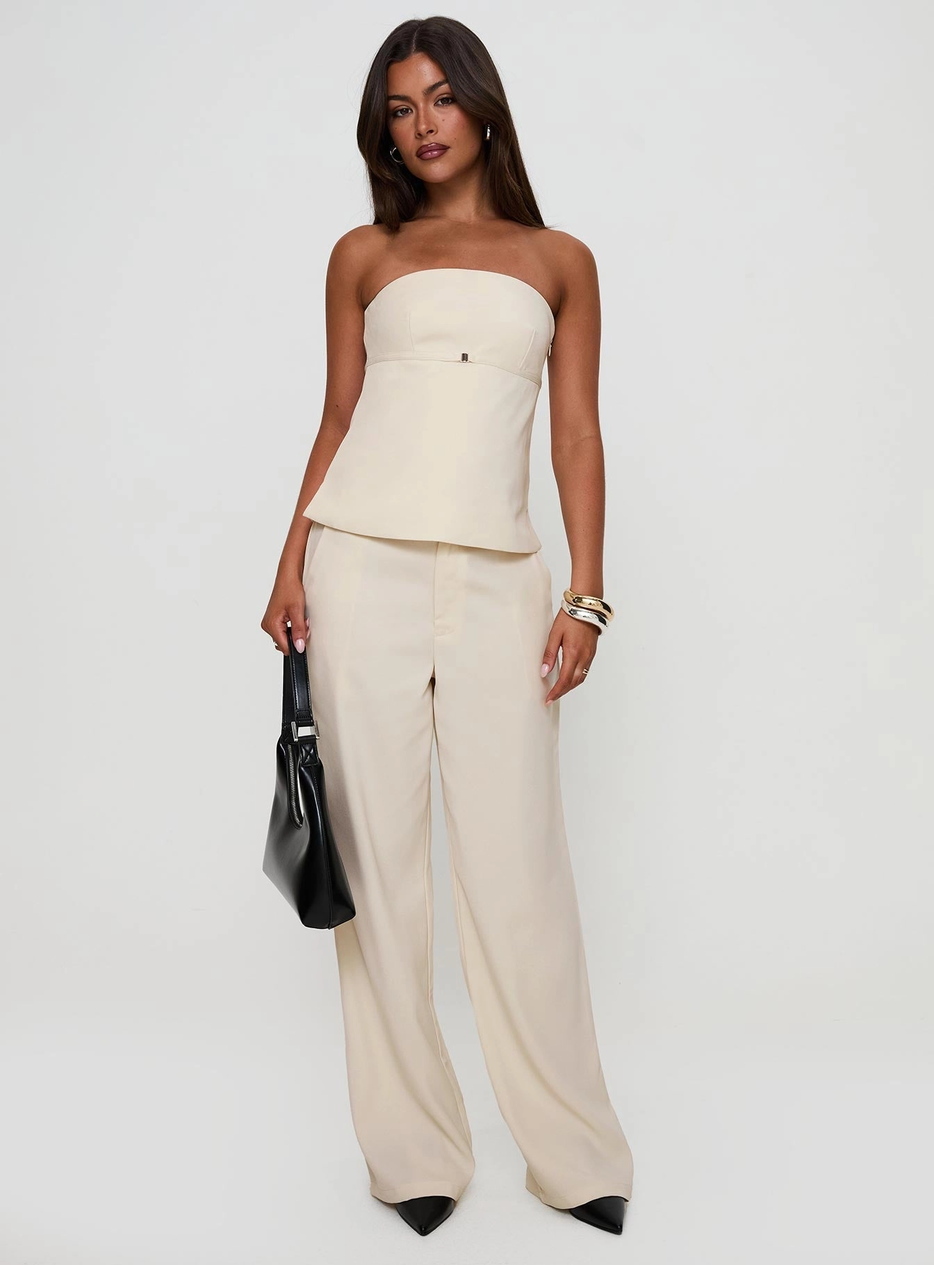 AntibacterialCoating Machine washable Irresistible Wide Leg Pant Cream