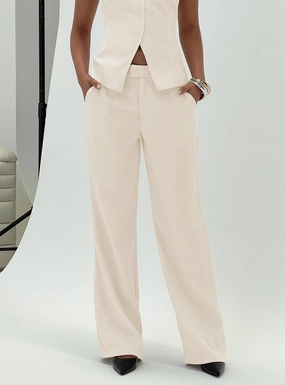 Irresistible Wide Leg Pant Cream hypoallergenic material