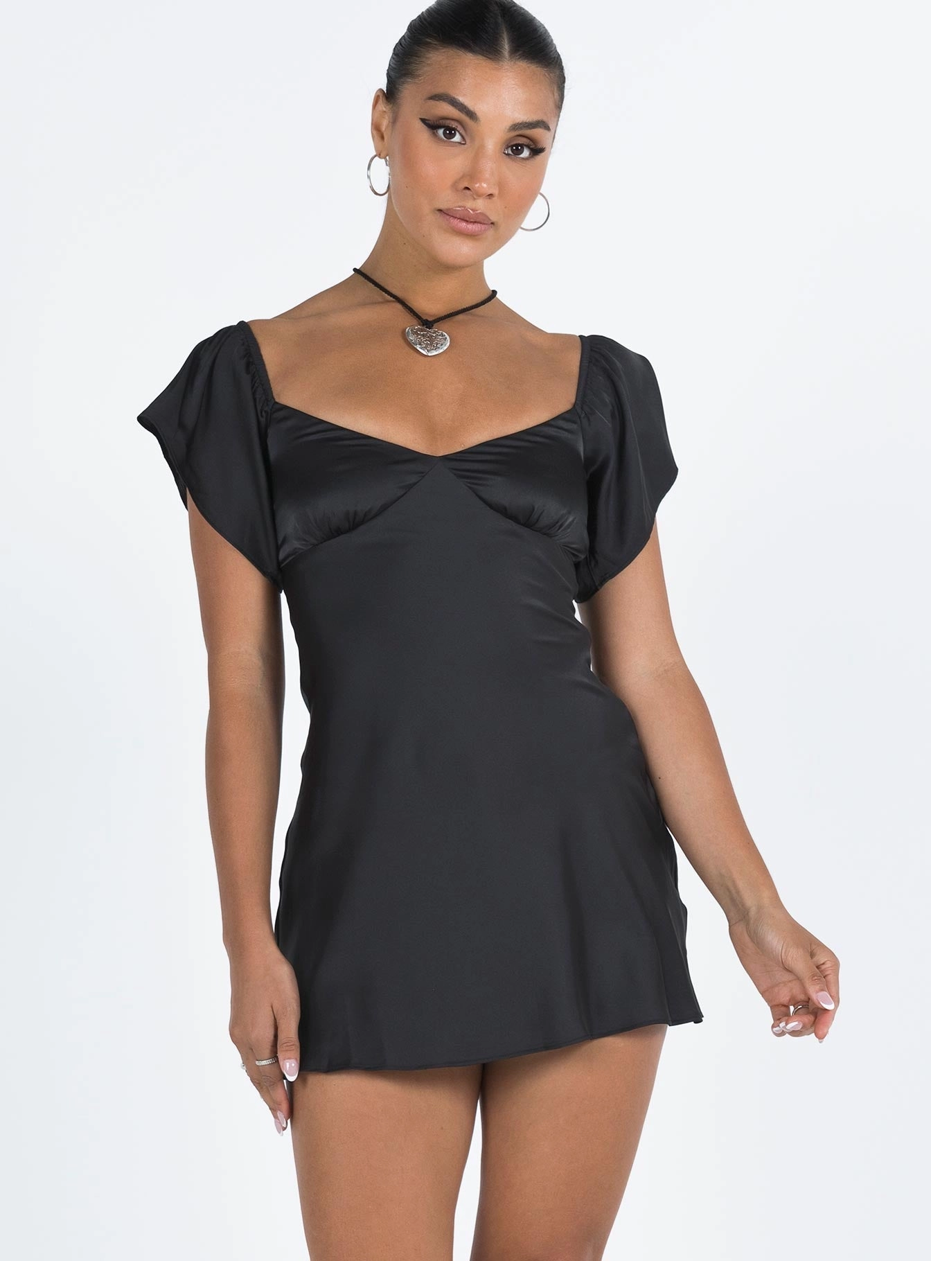 Isabel Mini Dress Black Ready Anytime Flowing Layers