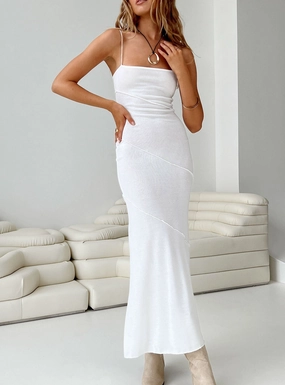 sweet moment Neutral Flow Andros Maxi Dress White