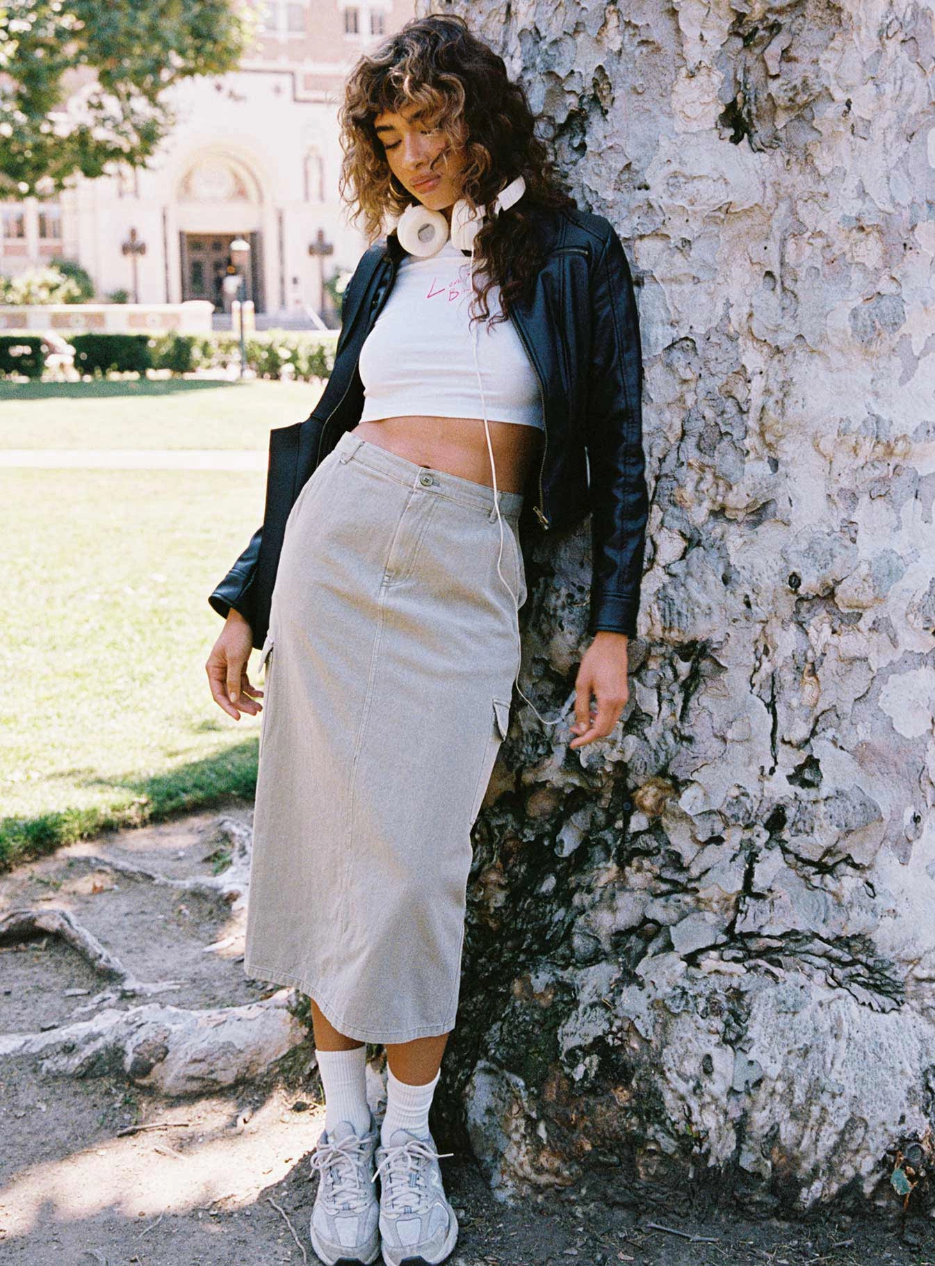 Playful Vibe Easy Vibe Jacko Midi Cargo Skirt Olive Green