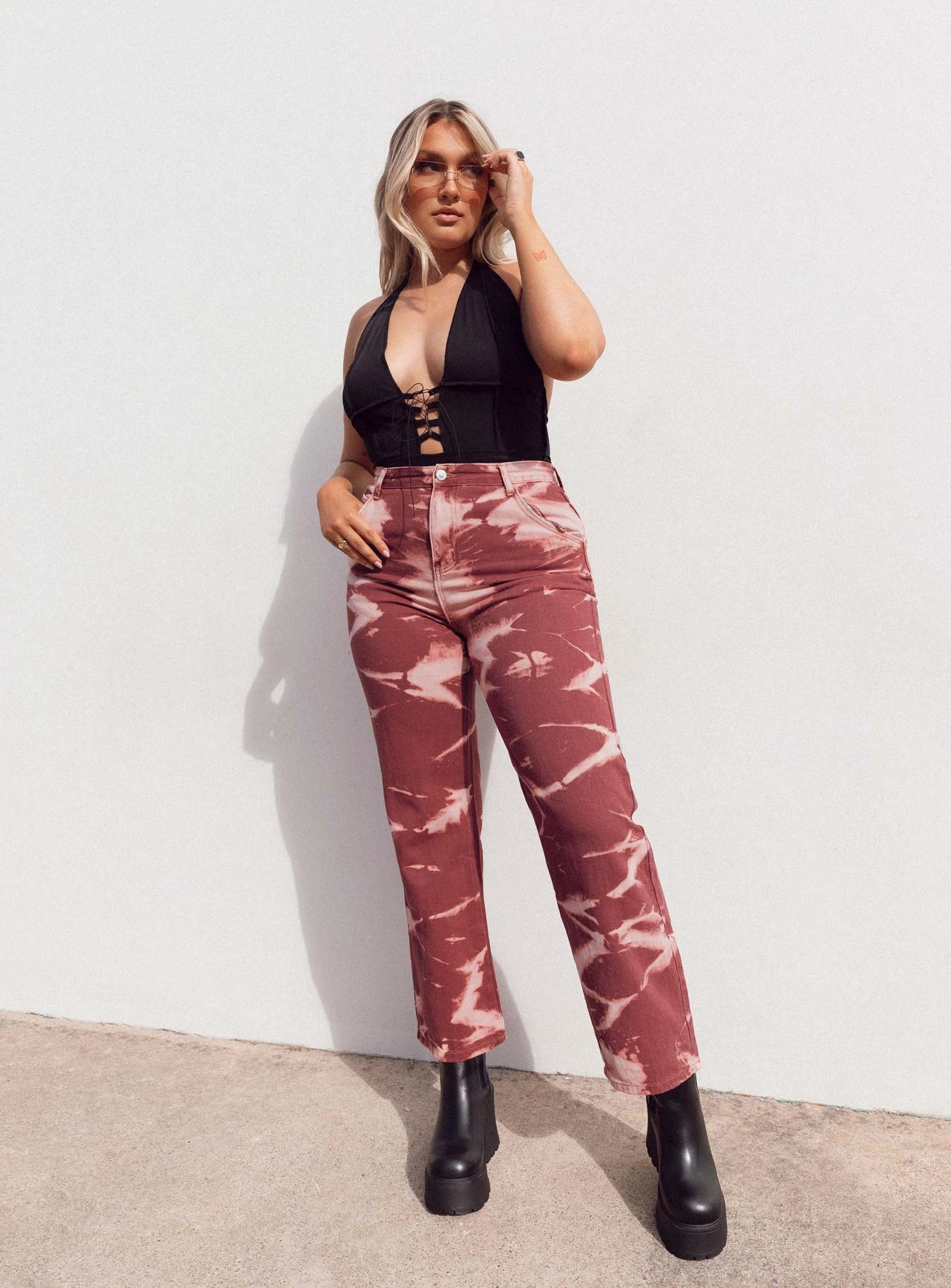 High Quality Eco Friendly James Denim Jeans Red