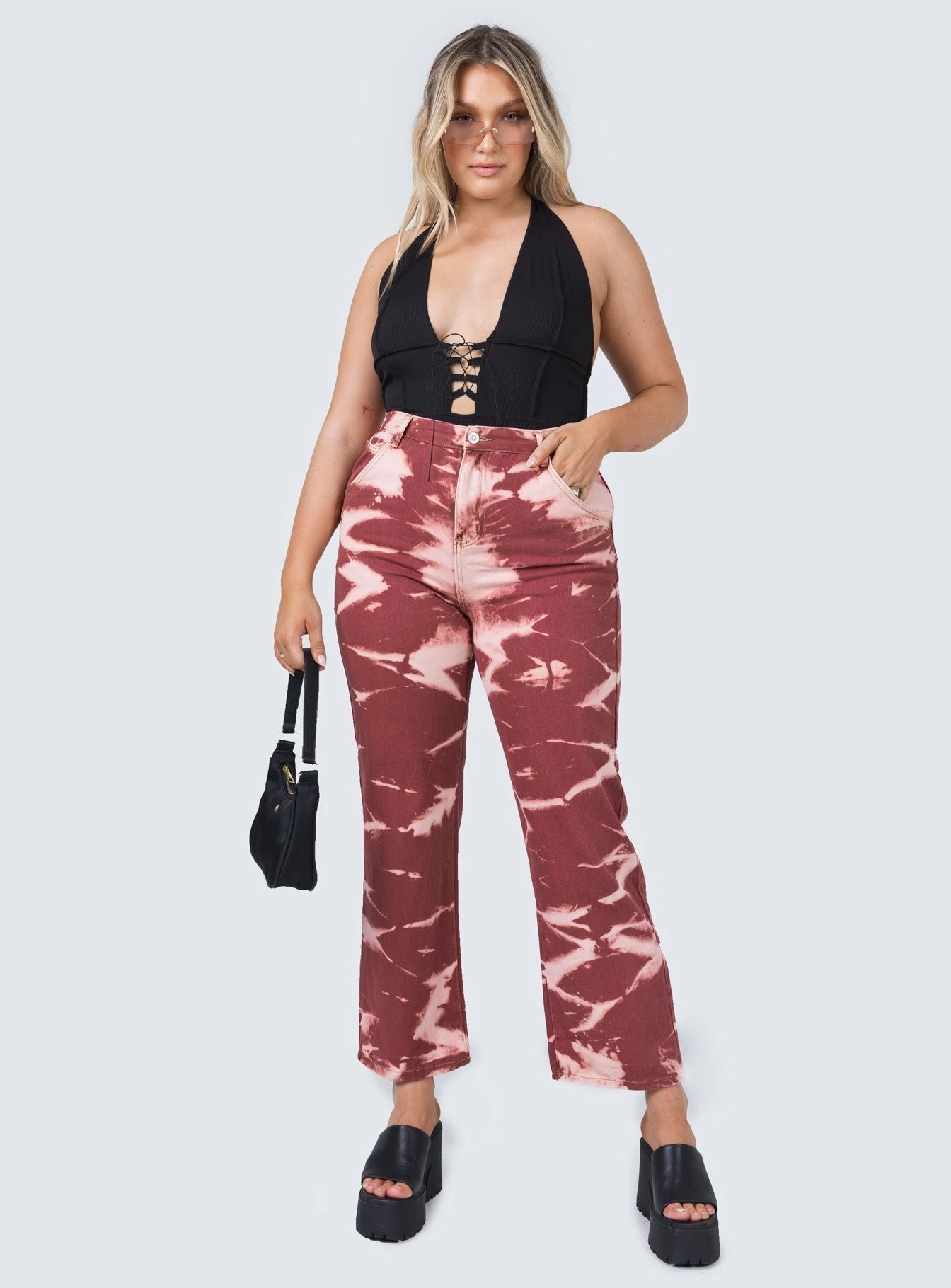 Weekend Style Casual Parent Style Vintage Wash James Denim Jeans Red