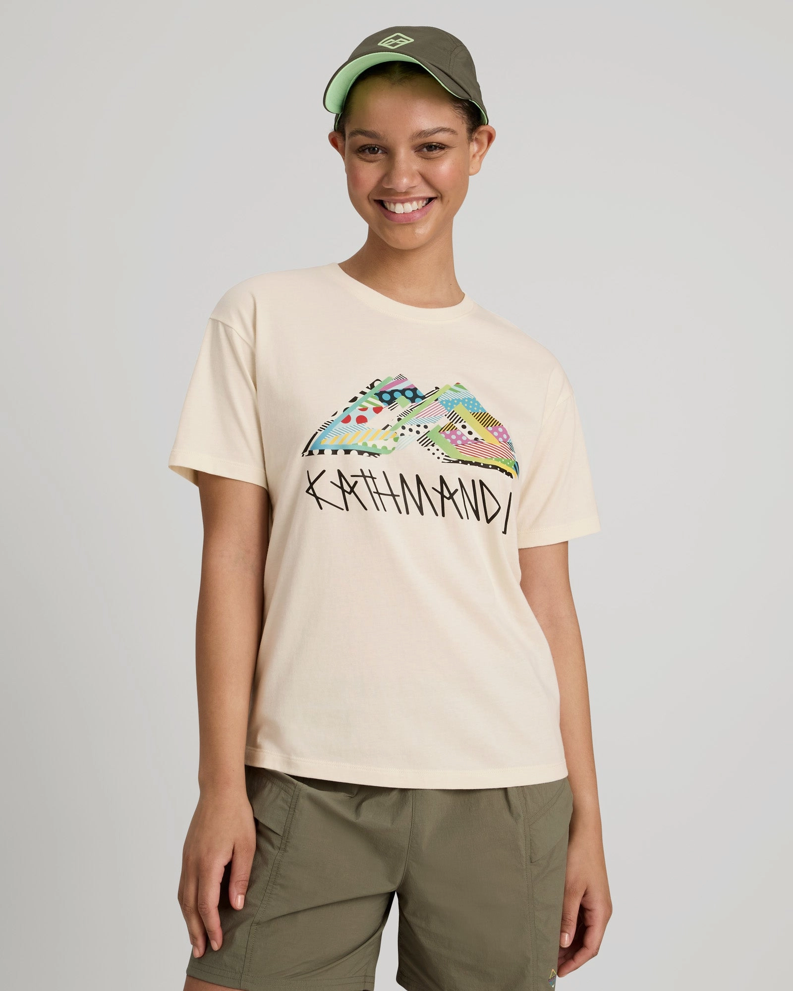 Jason Woodside Kathmandu Logo Women's T-shirt - Natural Breathable Cotton Fabric Comfy Top