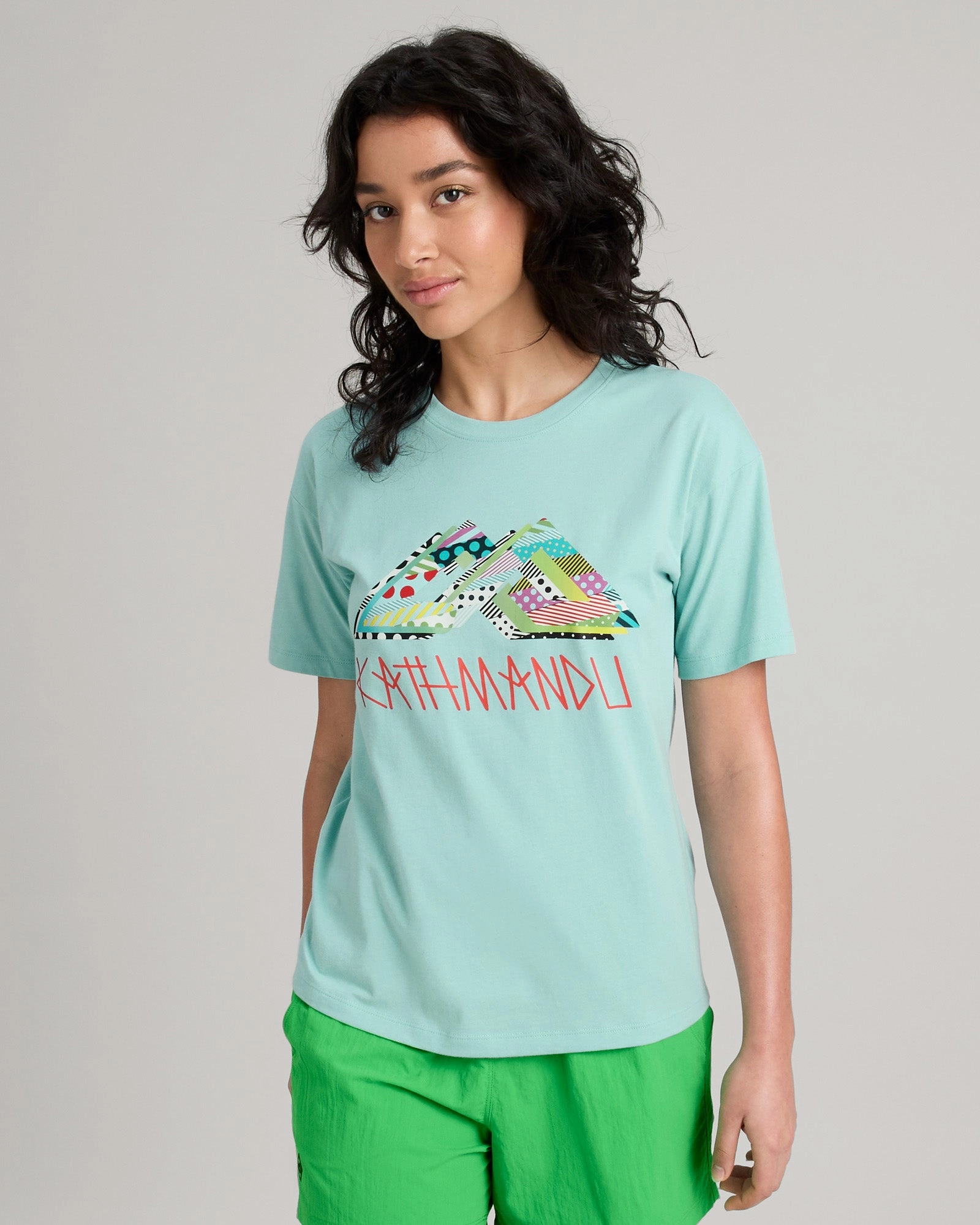 Jason Woodside Kathmandu Logo Women's T-shirt - Splash Casual Chic