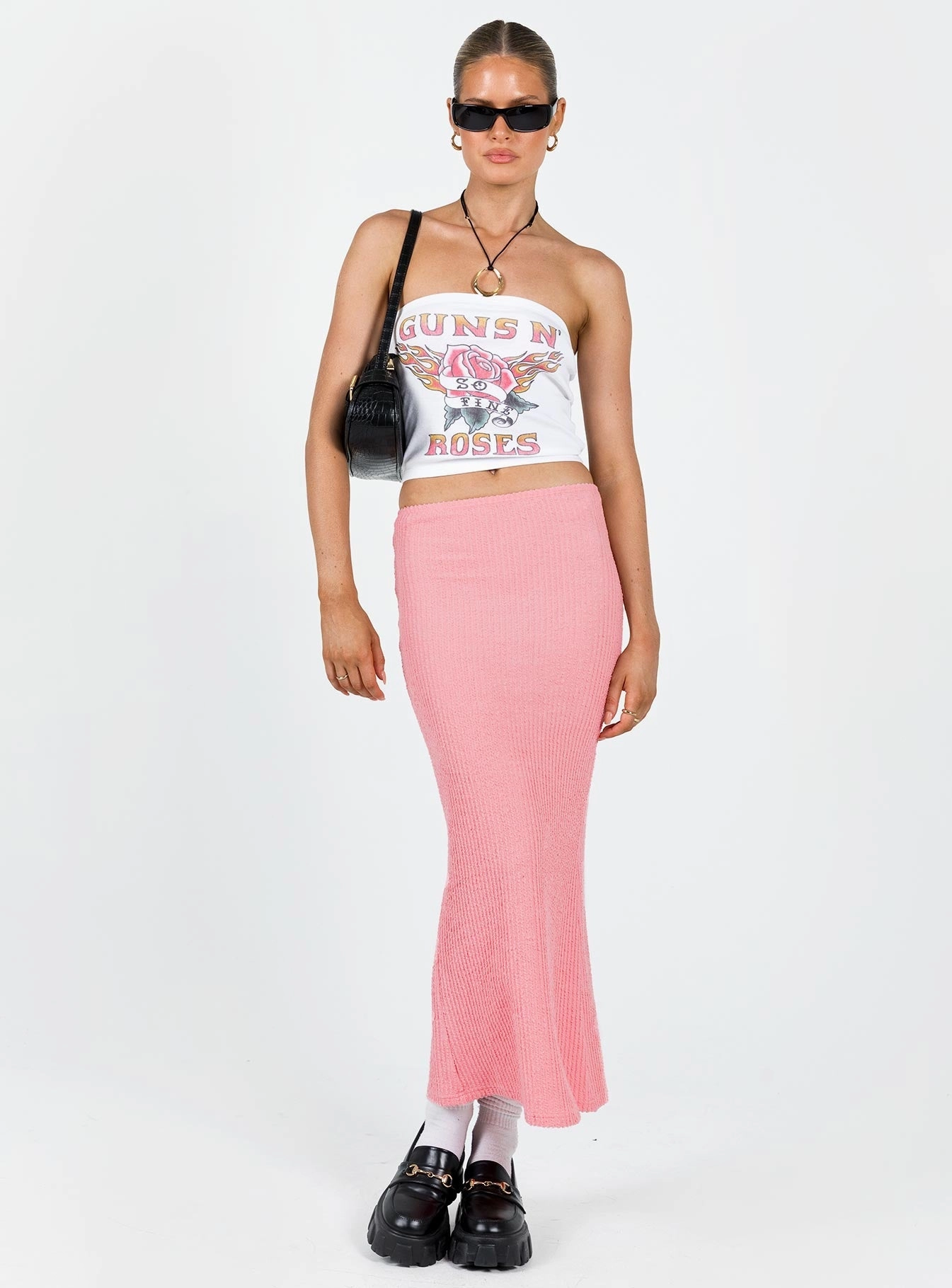 Jaynee Maxi Skirt Pink Bold Statement