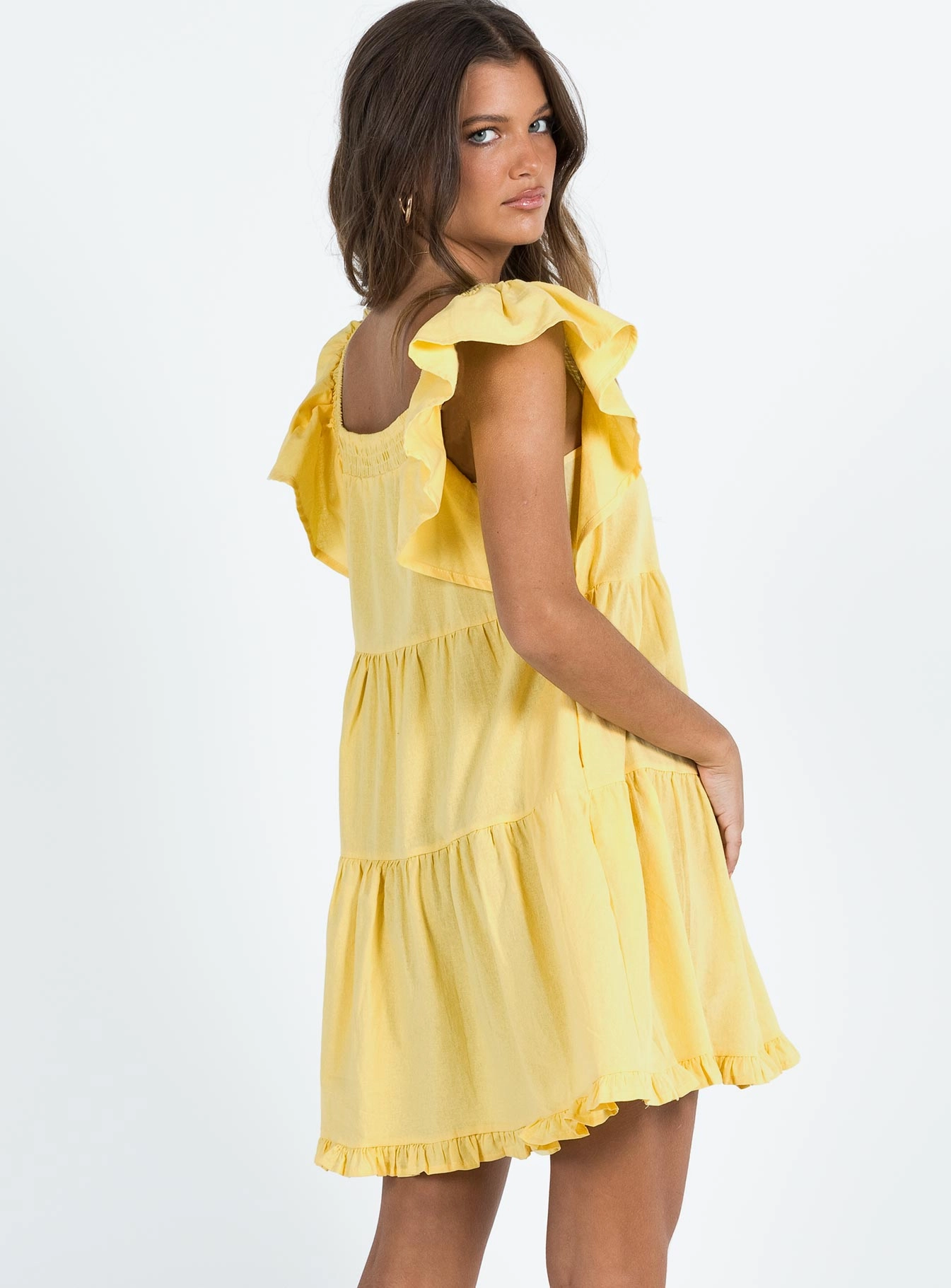 Flow Sleeve Limited-Edition Jayson Mini Dress Yellow