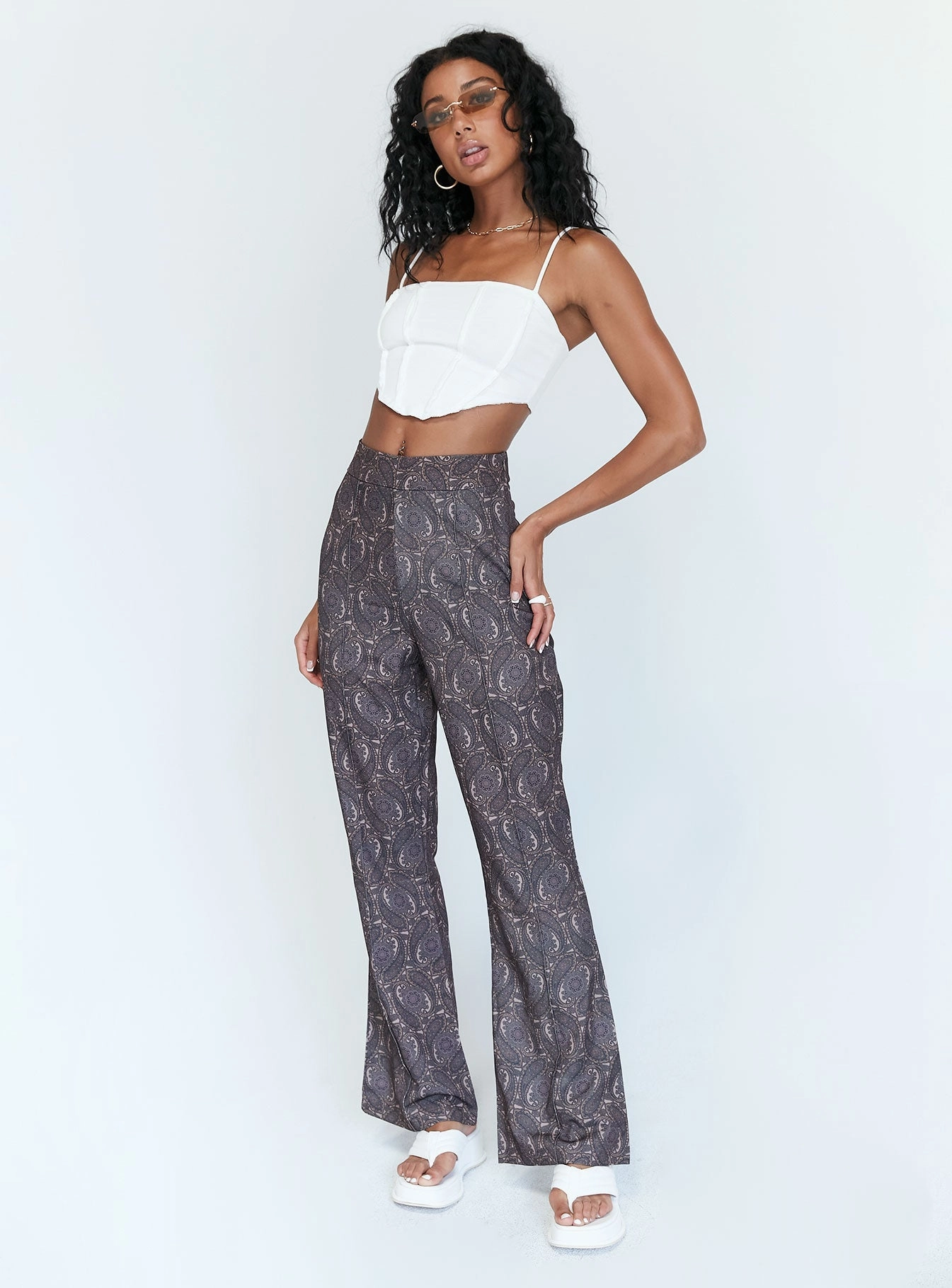 Jensen Paisely Pants Brown All Season Versatility