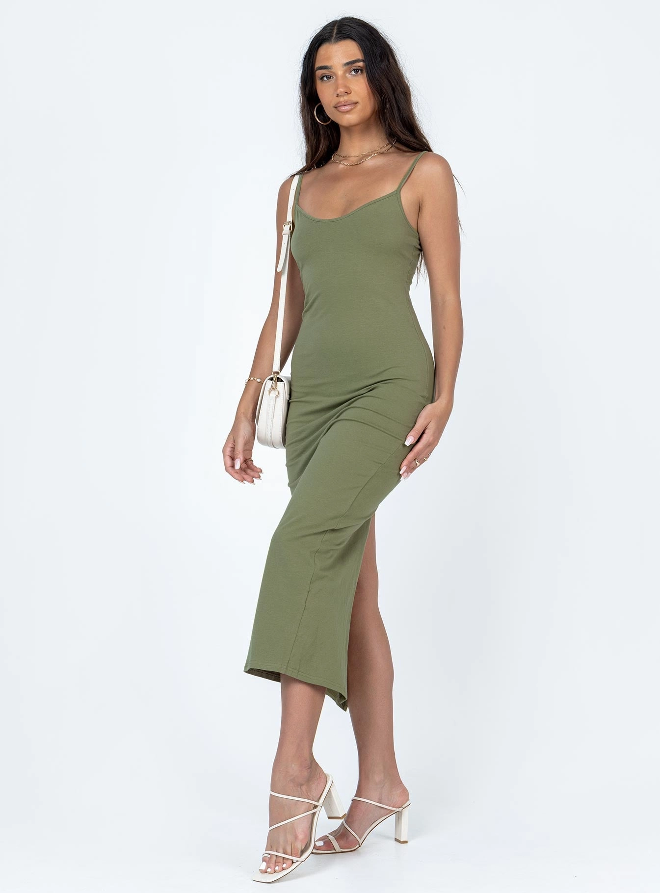 Jesy Maxi Dress Khaki Empire-Waist