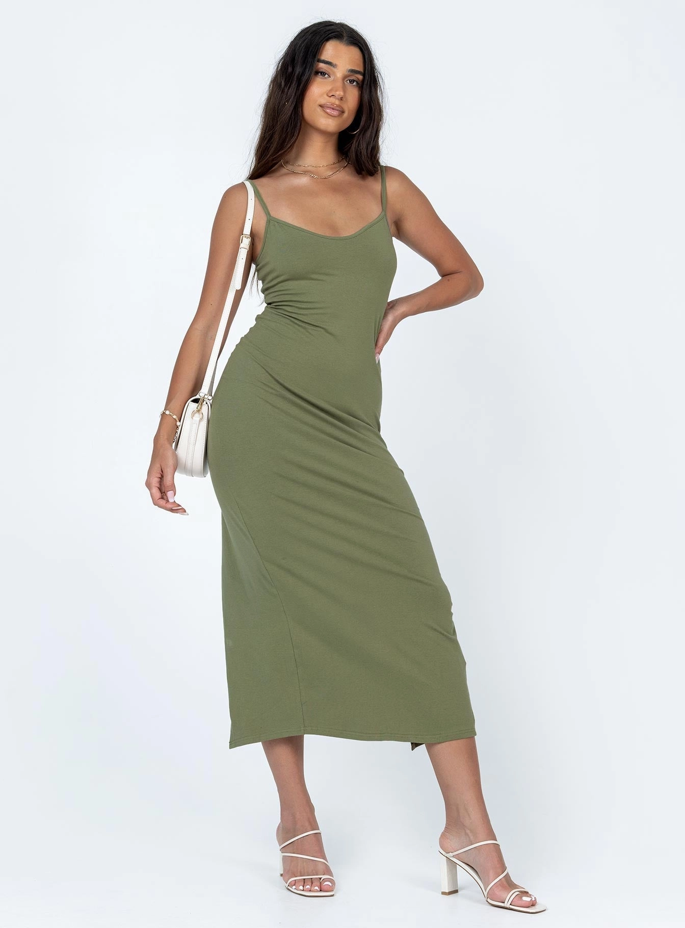 Jesy Maxi Dress Khaki Sophisticated and Relaxed