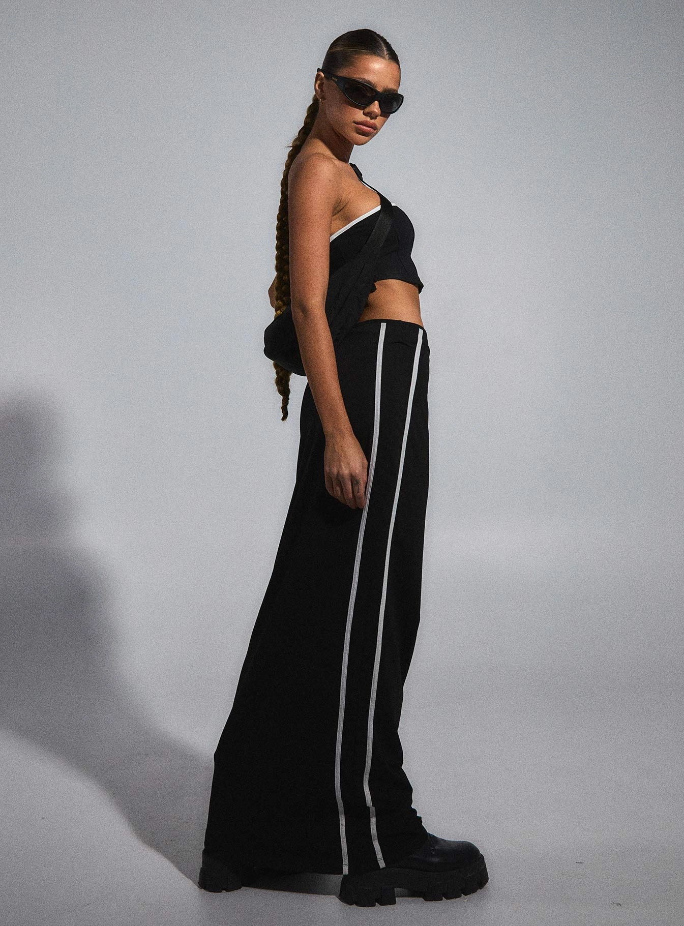 button detail JGR & STN Bianca Maxi Skirt Black