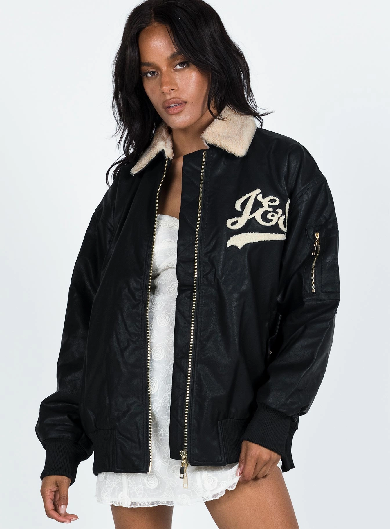 JGR & STN Curveball Bomber Jacket Black Minimalist Pocket Layout