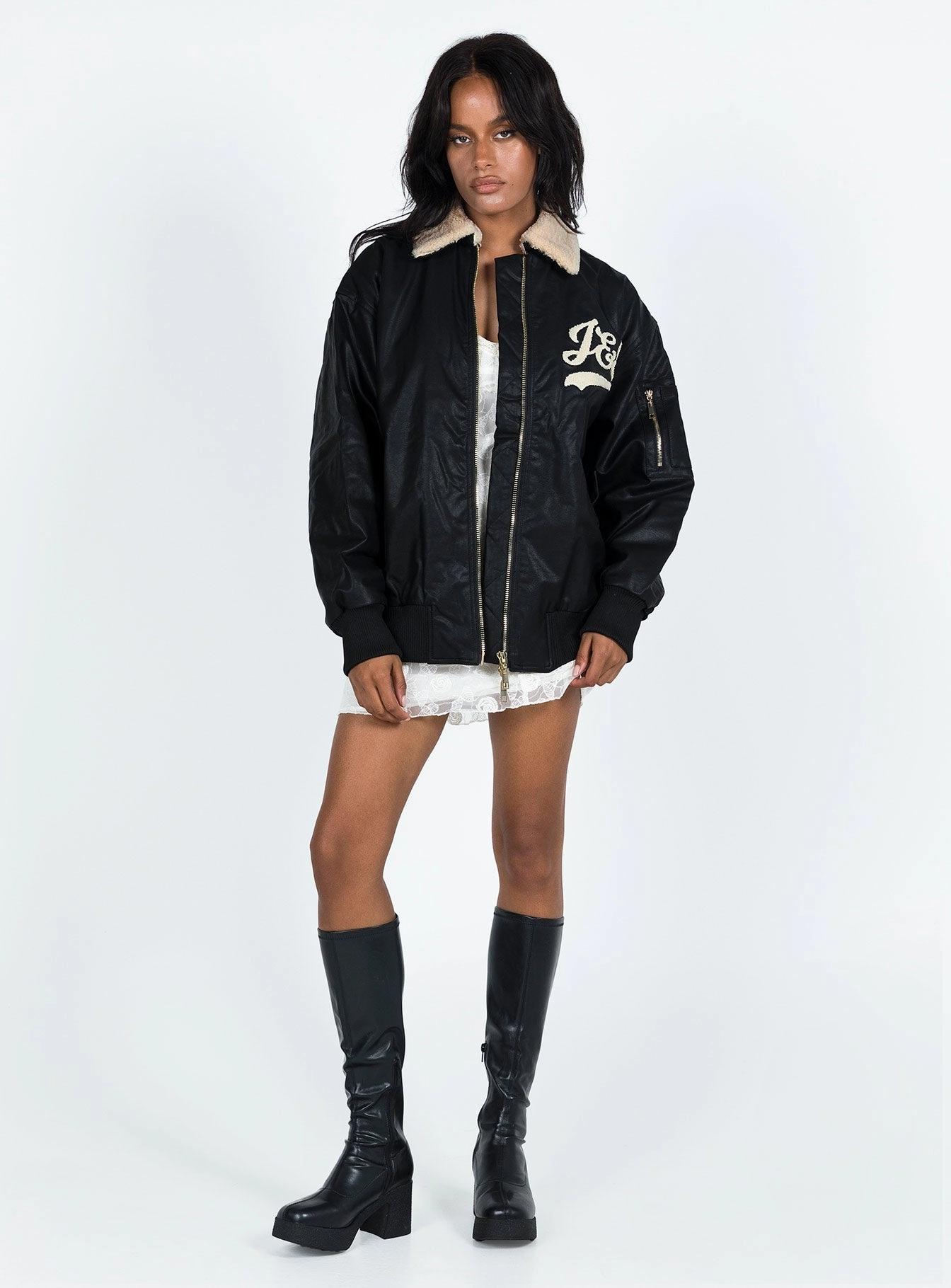 Slim Tailored JGR & STN Curveball Bomber Jacket Black