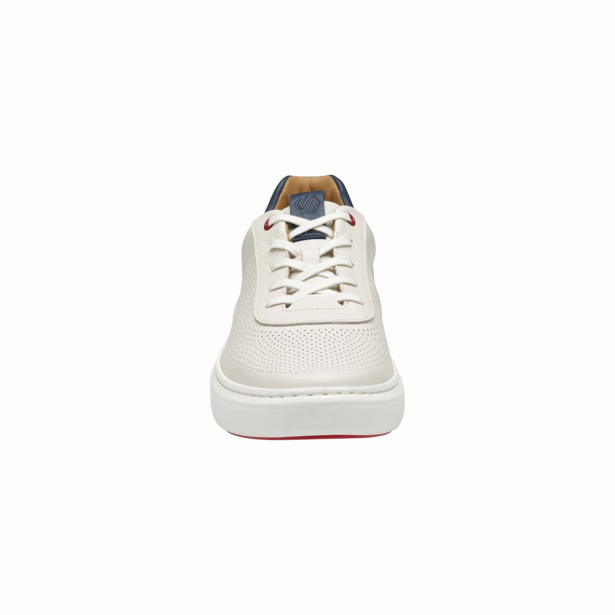 Joint Relief Elastic Band Johnston & Murphy Men's Anders Perfed U-Throat White Full Grain