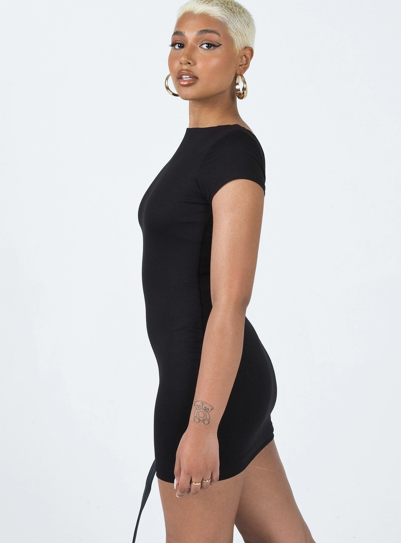 Jonas Mini Dress Black Euro Ease Handmade