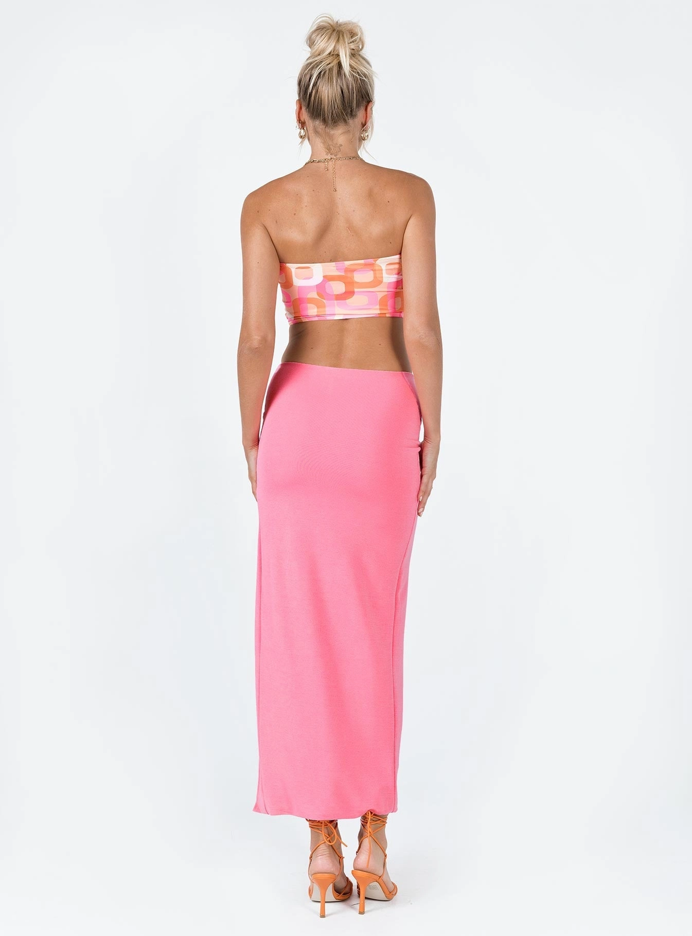 Cozy Edge Jorde Knit Midi Skirt Pink