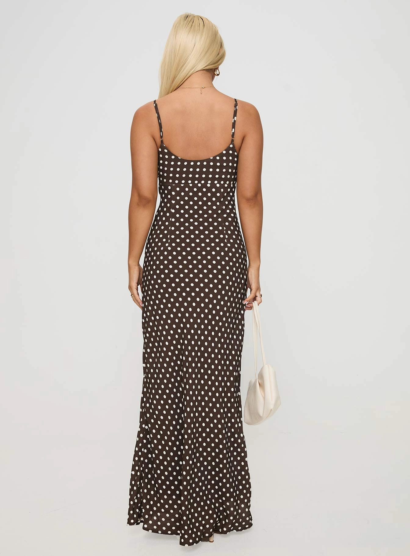 Movement Feel Jorjana Polka Maxi Dress Brown / White