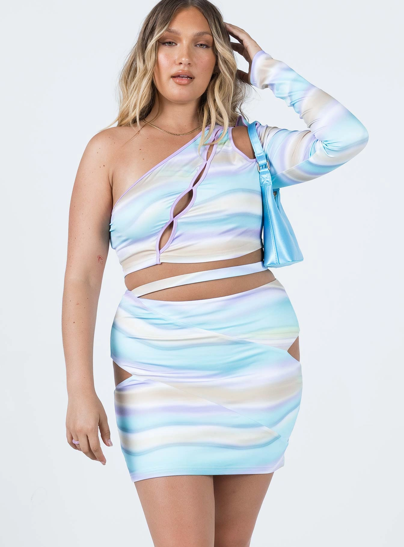 Josie Marble Mini Skirt Multi Everyday Look