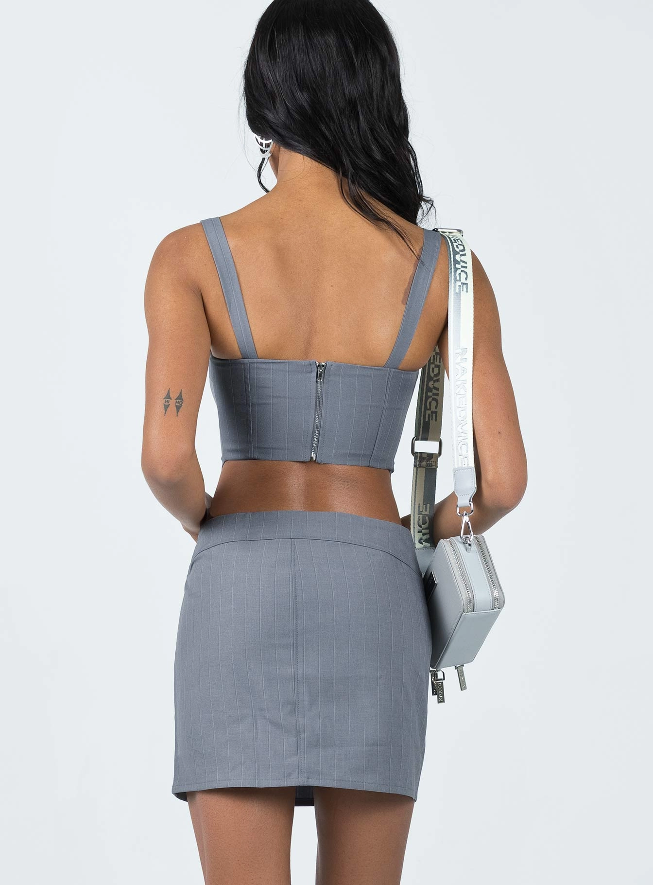 Josie Mini Skirt Grey Everyday Line