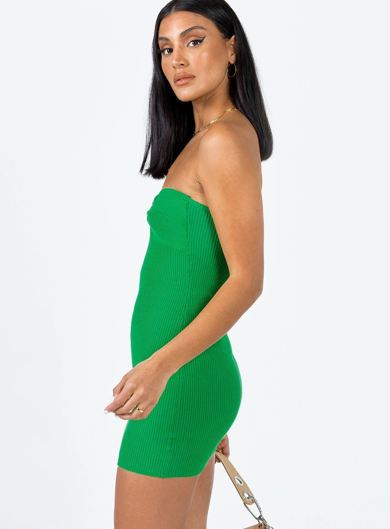 Travel-Essential Lunch Date Kallister Mini Dress Green