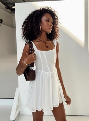 Statement-Piece Kameliah Mini Dress White